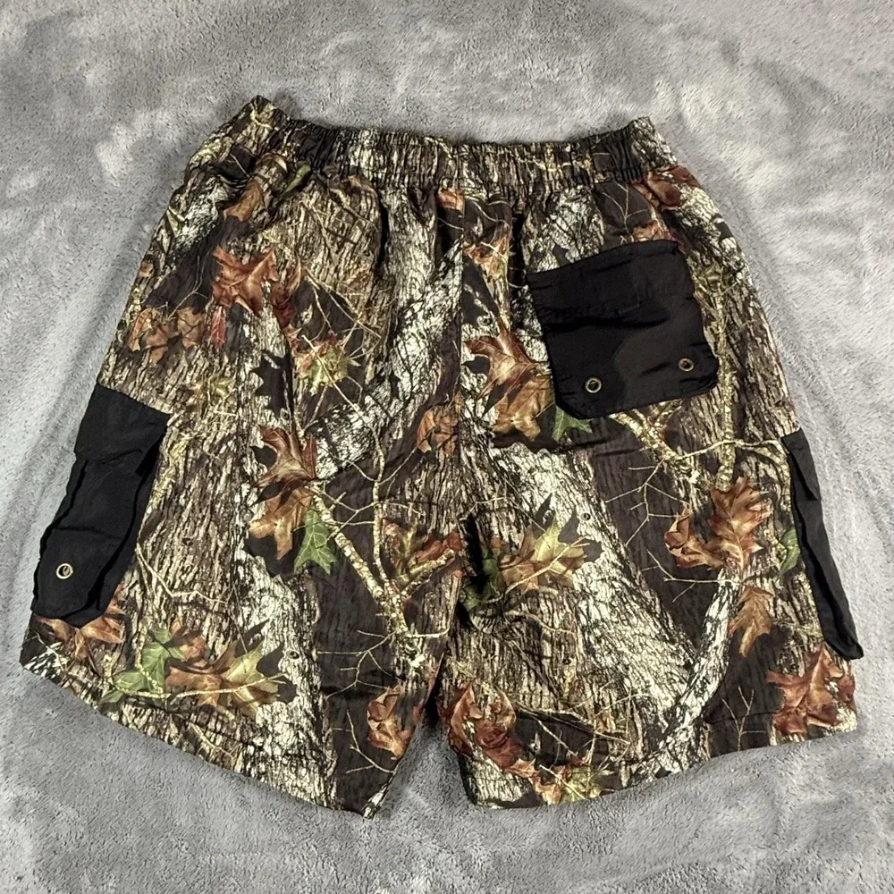 Wilderness Dreams Swim Shorts Mens Size XL Brown Camo Cargo Microfiber Hunting